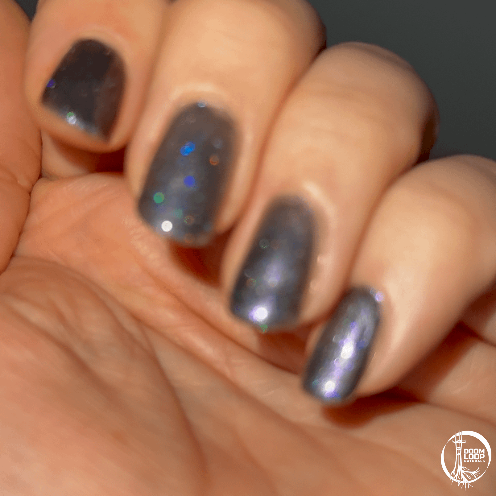 DARK MATTER - Blue Black Glitter Nail Polish product image (4)