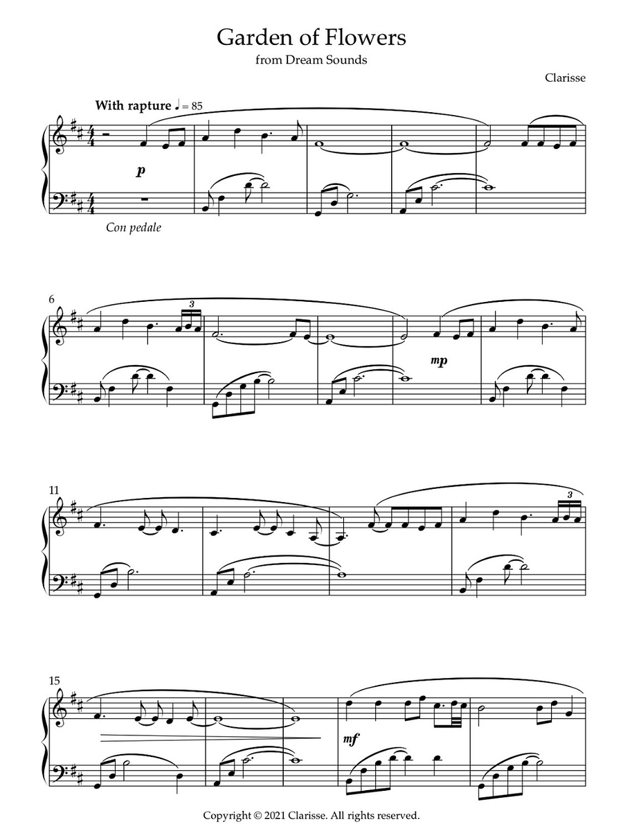 Garden of Flowers - Sheet Music product image (1)