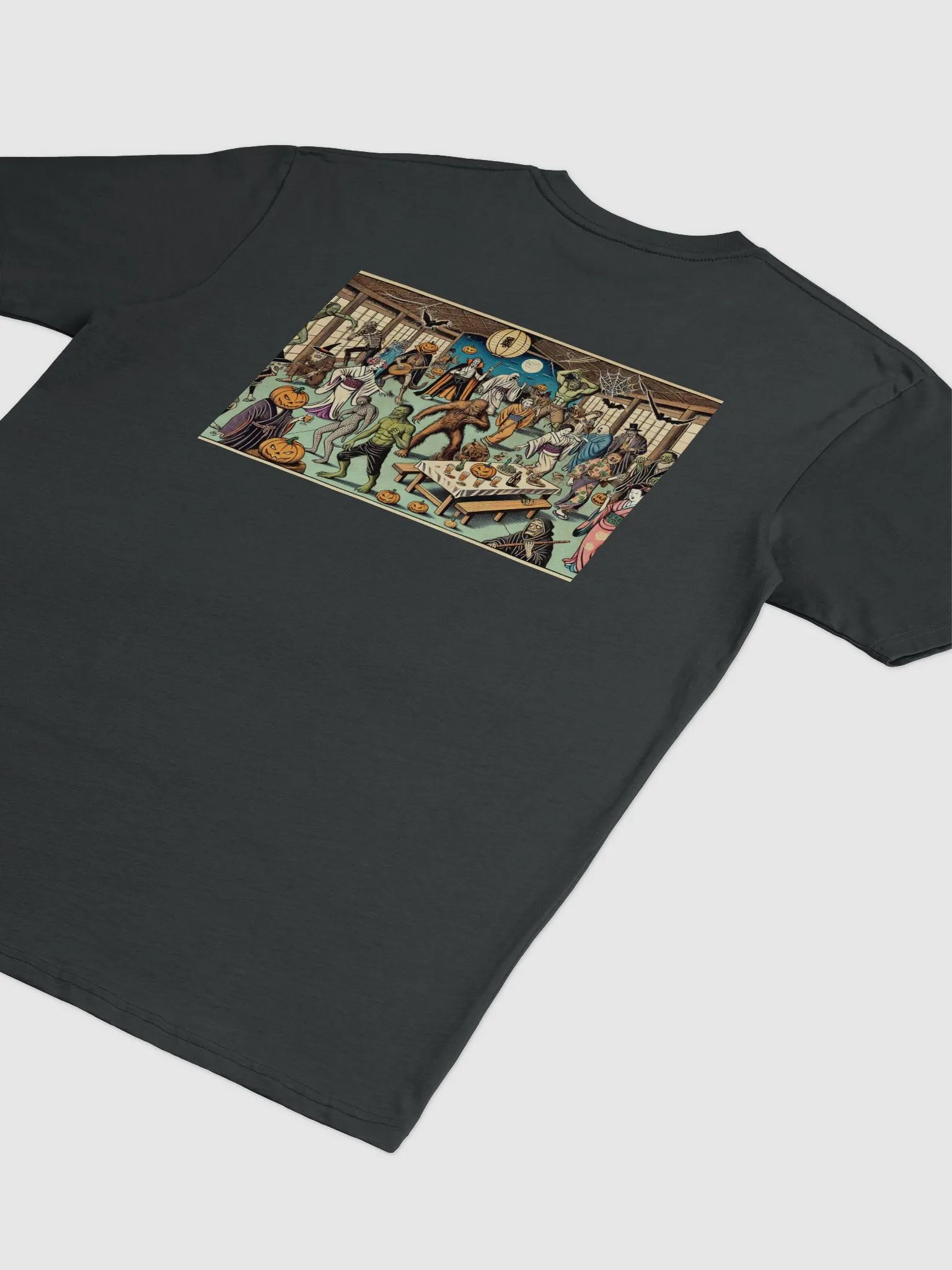 Unveil the Night: Ukiyo-e Halloween Monster Party T-Shirt product image (4)