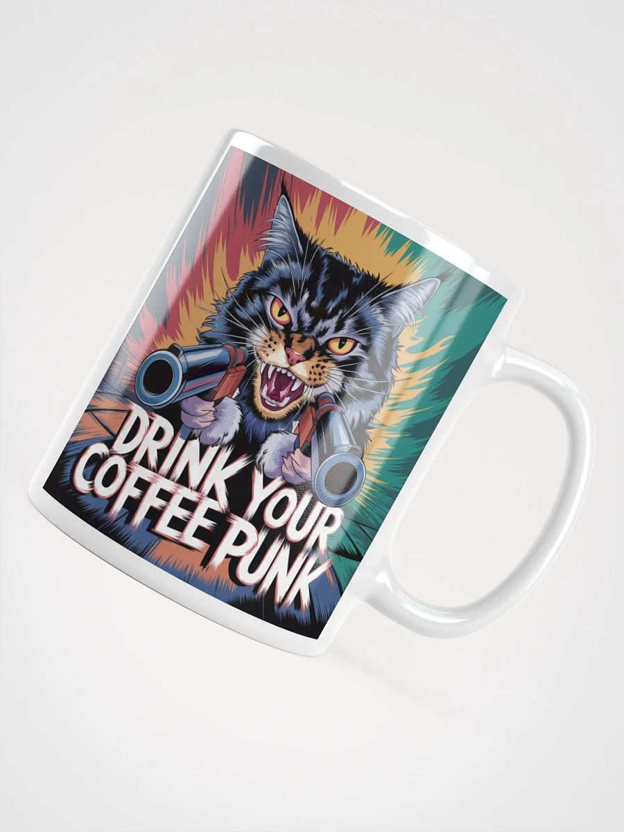 "Drink Your Coffee Punk" Humorous High Quality Glossy White Mug product image (4)