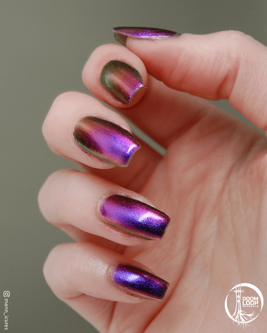 LAWFUL CHAOS - Purple Gold Red Green Multichrome Nail Polish product image (5)
