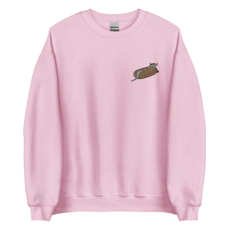 Zebra Hot Dog Embroidered Classic Sweatshirt product image (1)