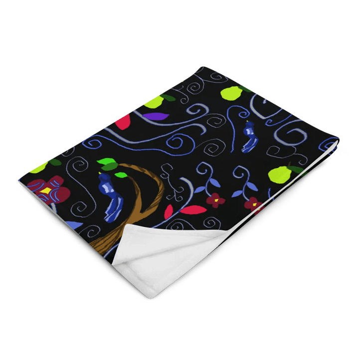 Birds and Scrolls Throw Blanket product image (14)