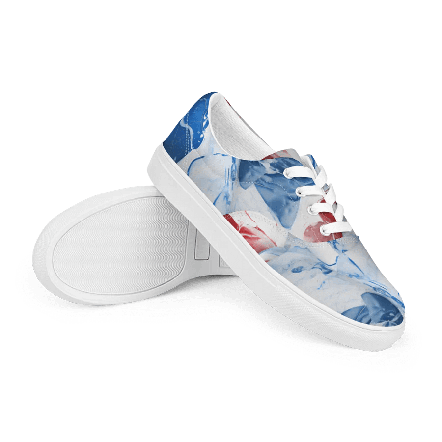 Womens Patriotic Laced Up Canvas Shoes product image (10)