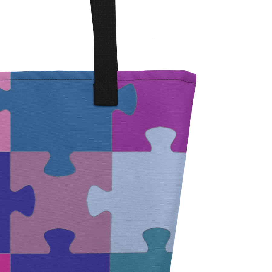 Vibrant Puzzle Pieces All-Over Tote Bag product image (9)