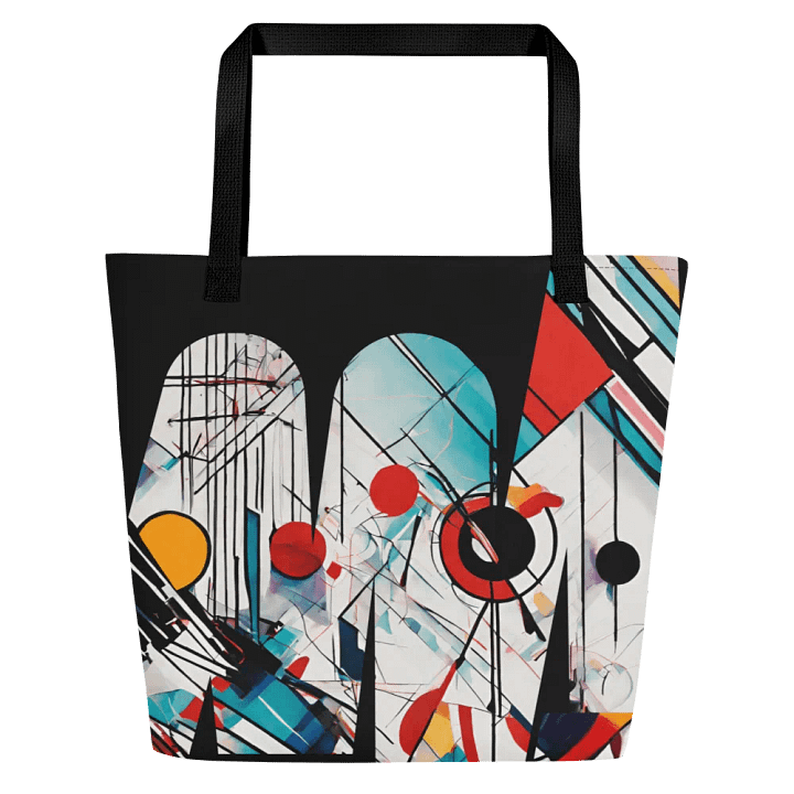 Big printed tote bag with Kadinsky inspired  design product image (1)
