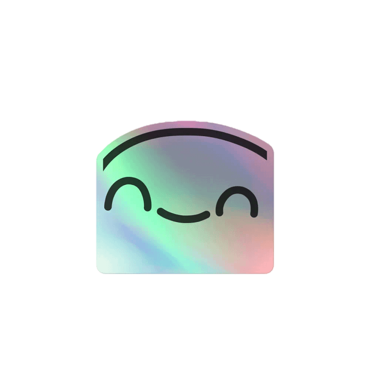 Smile Sticker (holo) product image (1)