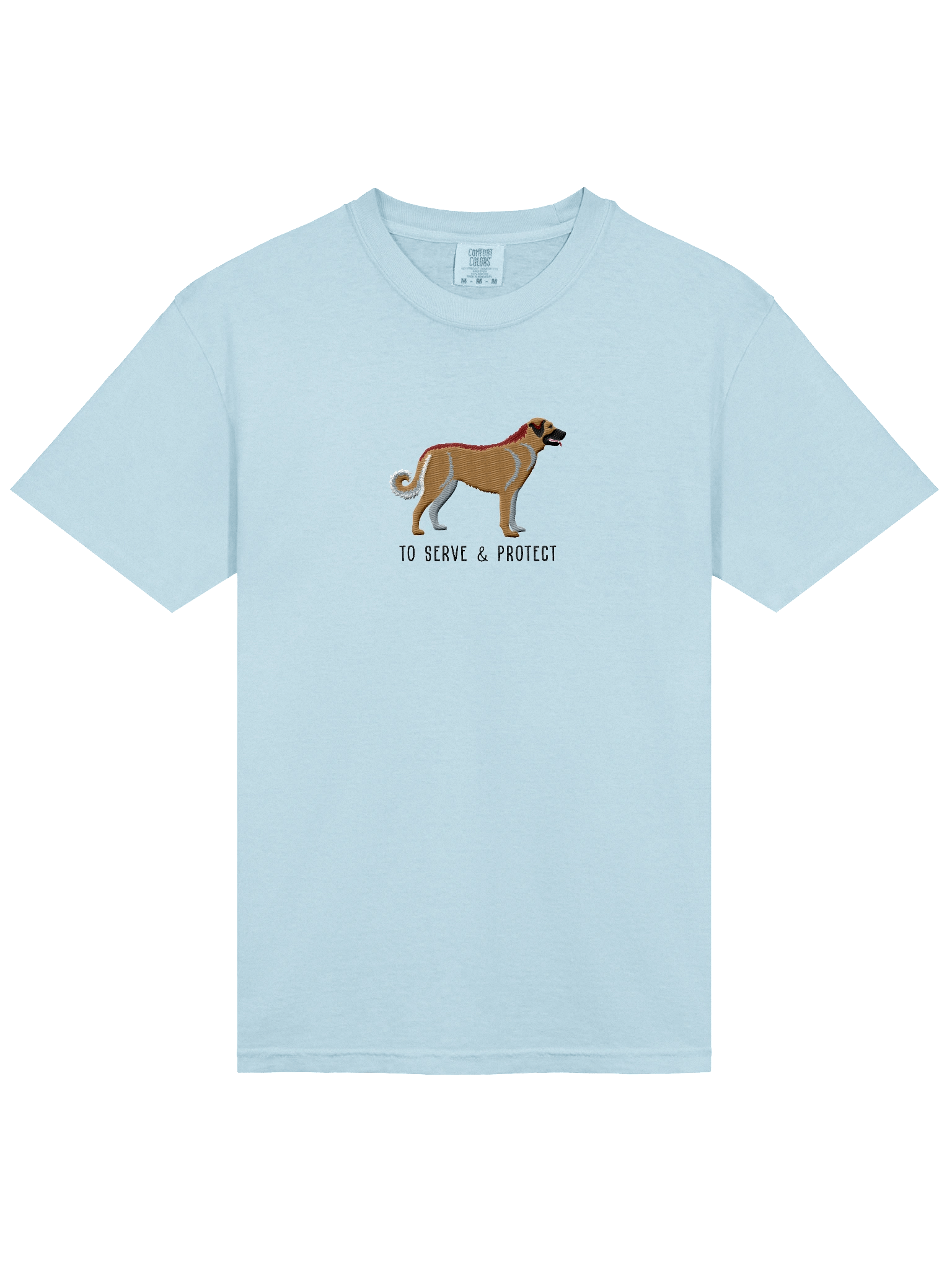To Serve and Protect T-Shirt(Embroidered) of an Anatolian Shepherd Dog(Tan) product image (53)