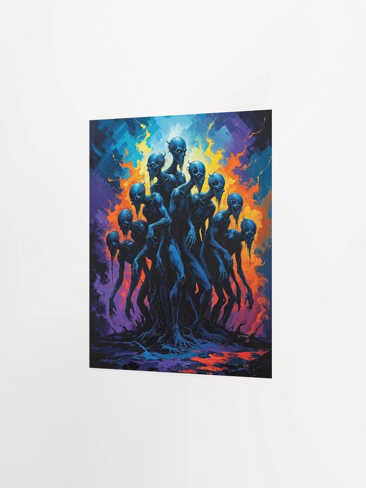 Surreal Blue Figures Matte Poster product image (13)