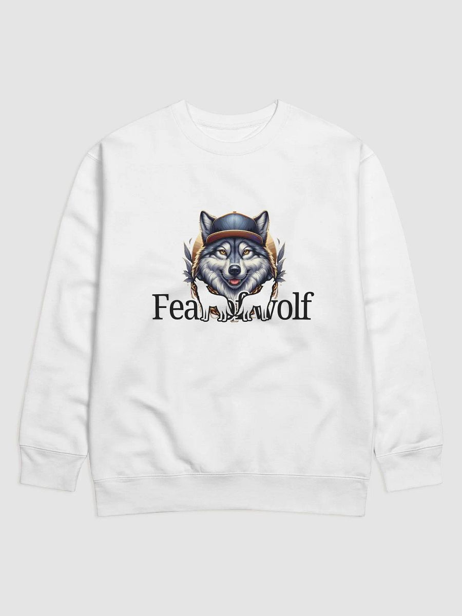 Cap-wearing Wolf Fear Premium Sweatshirt product image (1)