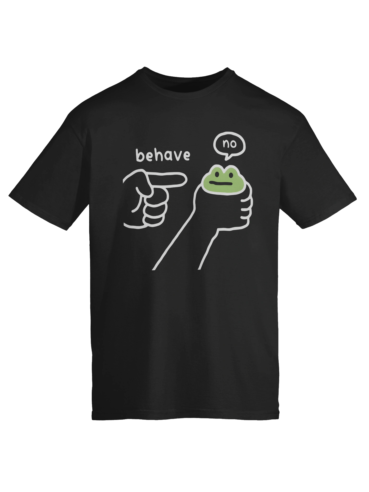 Dishonest Frog Washed Behave No T-shirt product image (6)