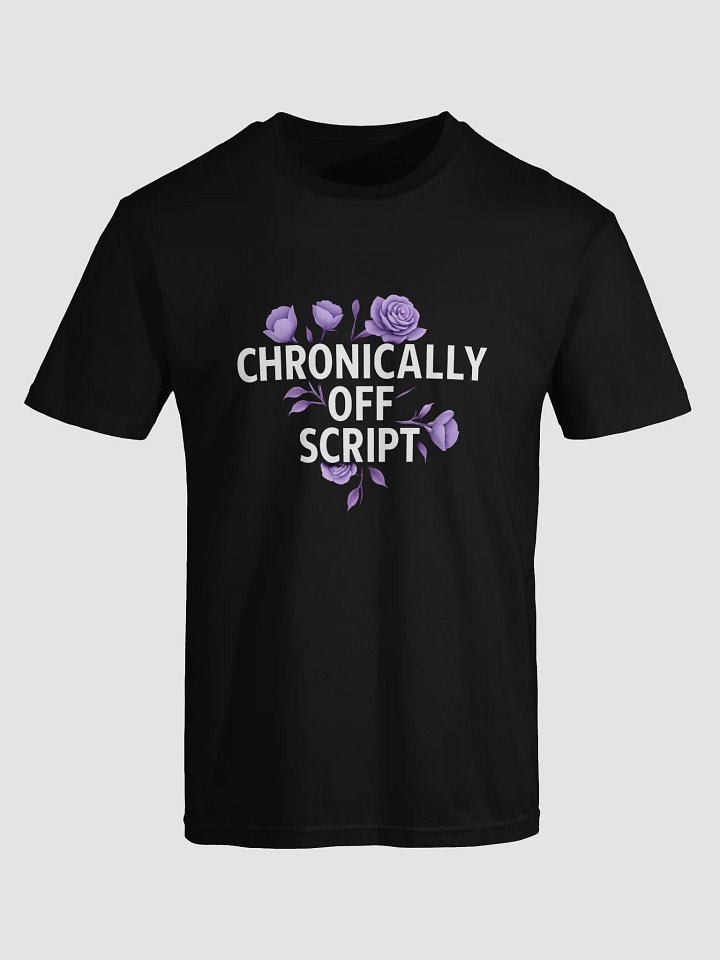 Chronically Off Script Floral Script T-Shirt product image (1)