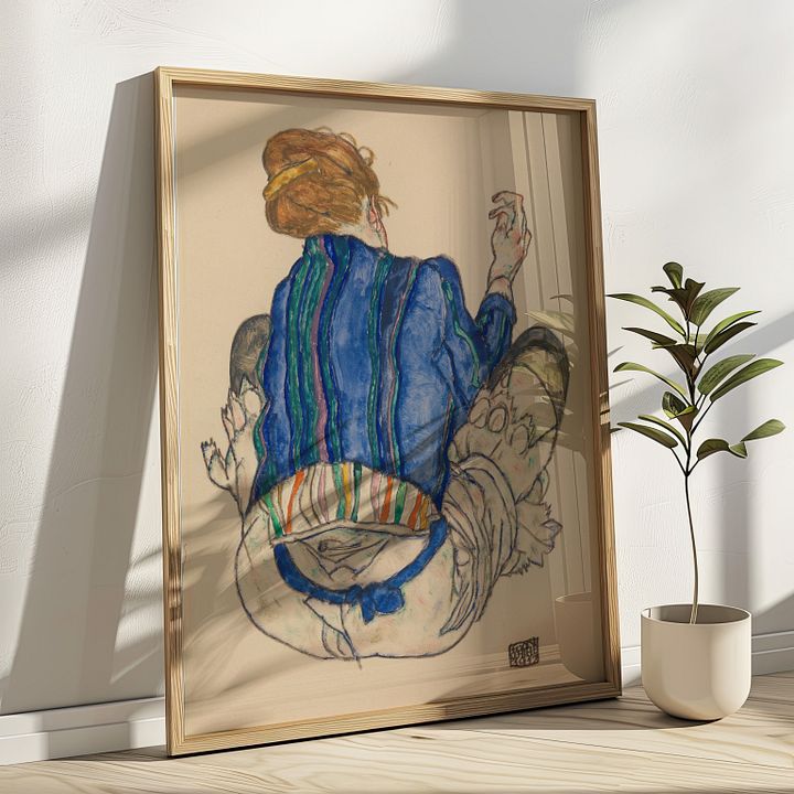 Seated Woman, Back View (1917) by Egon Schiele product image (13)