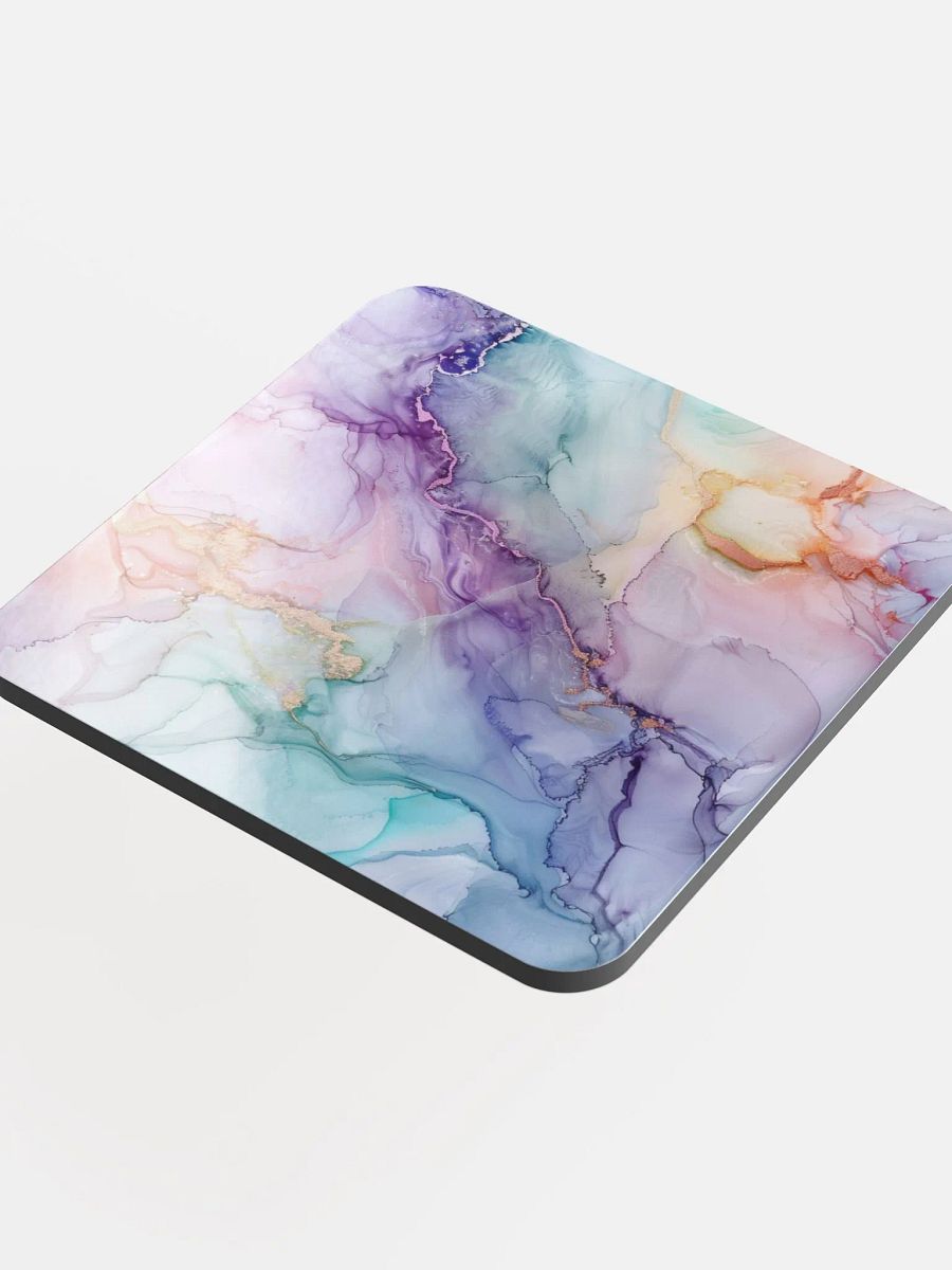 Multicolor Alcohol Ink Glossy Cork Coaster by Treasure Pie product image (4)