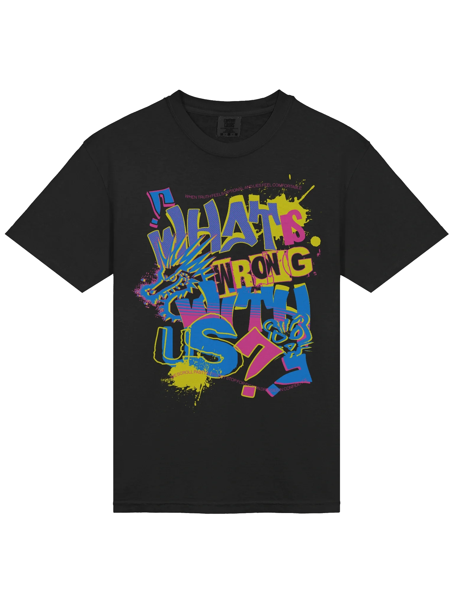 What is Wrong With Us T-Shirt Experimental Typographic Tee product image (13)