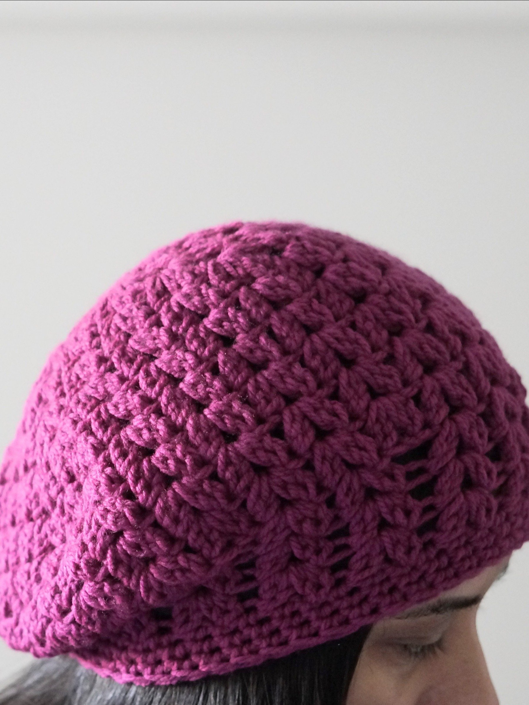Elegant fall beret crochet pattern product image (2)