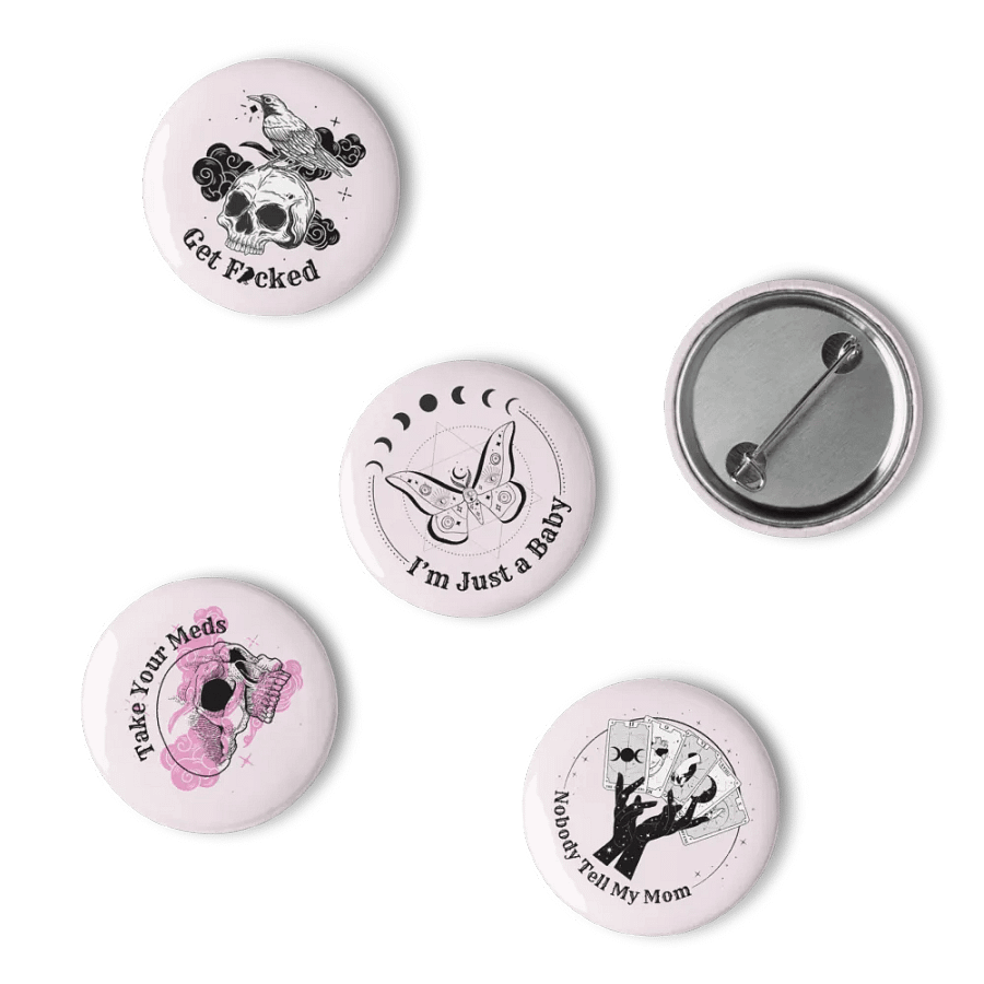Pin Set of 5 (Pink Background) product image (10)