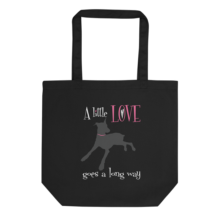 A little Love goes a long way, Black eco tote bag product image (1)