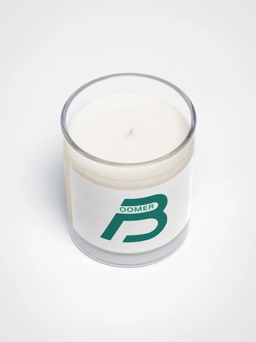 Boomer Soy Wax Candle- dark green logo product image (3)