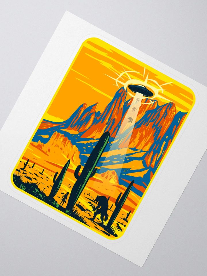 Skinwalker UFO Abduction Kiss Cut Stickers product image (1)