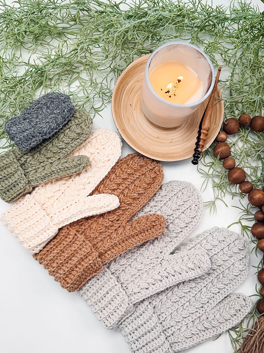 Winter Wheat Crochet Mitten Pattern (6 sizes) product image (5)