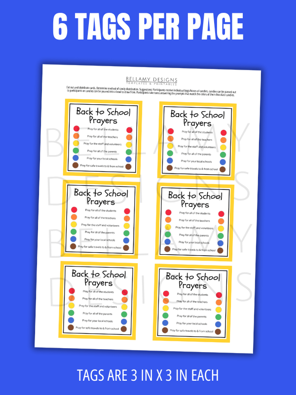 Back to School Prayers - Activity Gift Tags product image (6)