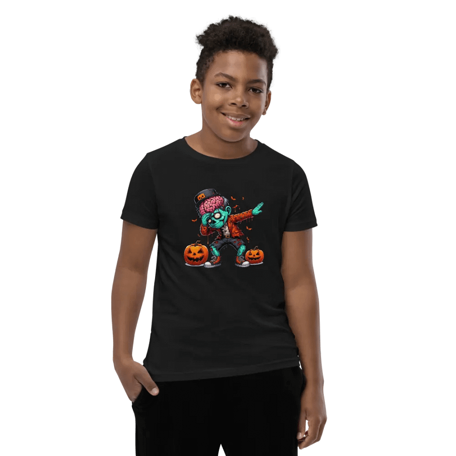 Halloween-Zombie-Boy-Dab-Dance T-Shirt | Fun & Trendy Halloween Tee for Kids product image (7)
