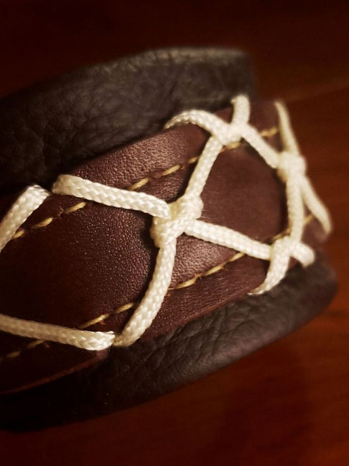 Brown & White Shibari Cuff (custom order) product image (2)