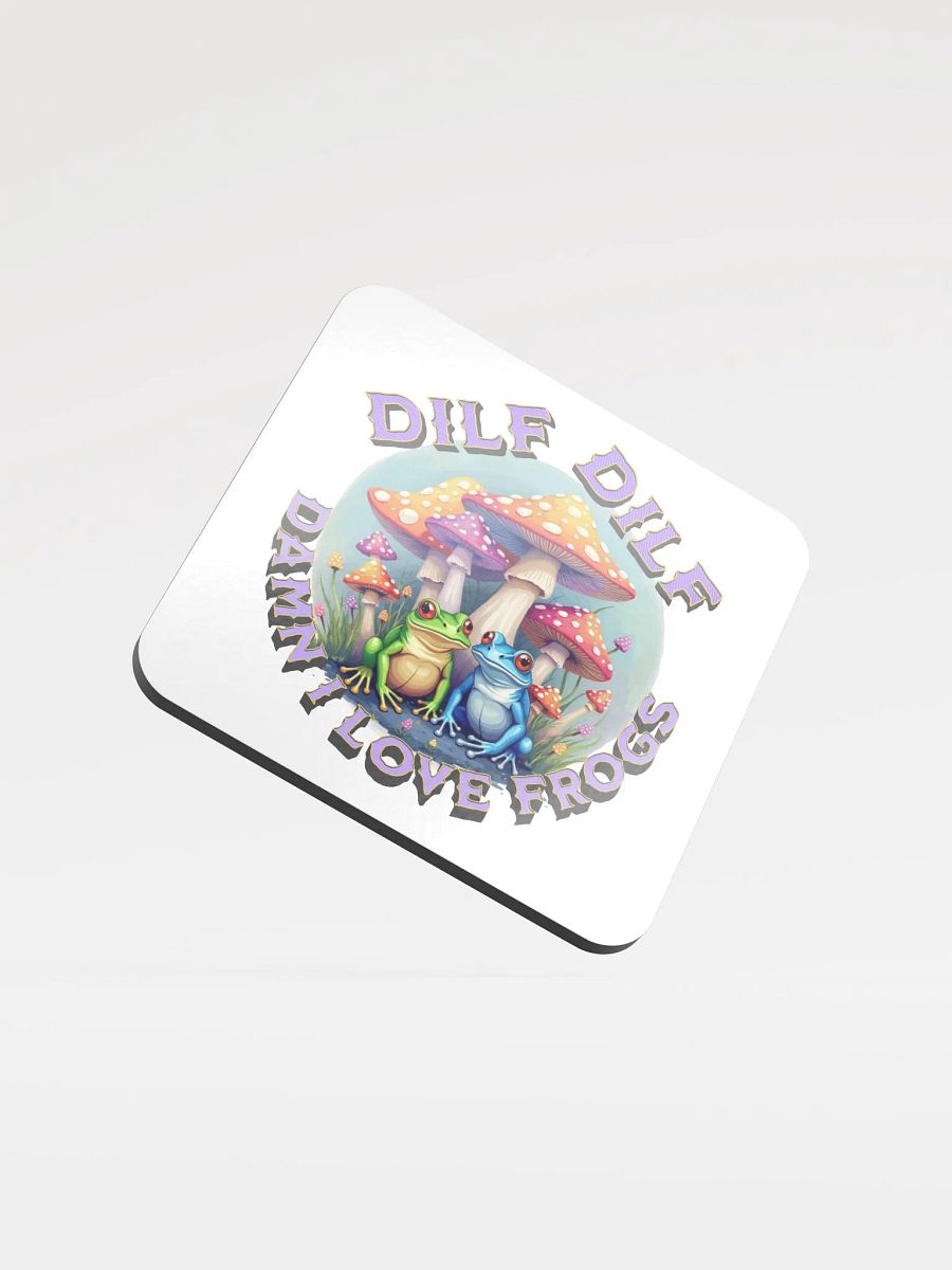 DILF Damn I Love Frogs Frolicking Glossed Coaster product image (2)