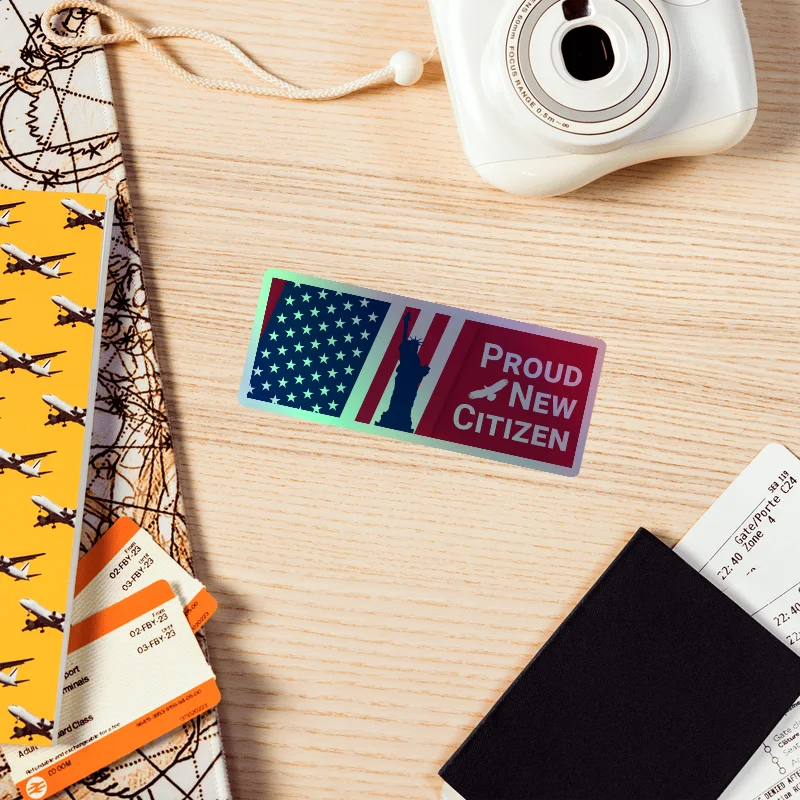 Proud New Citizen sticker product image (2)