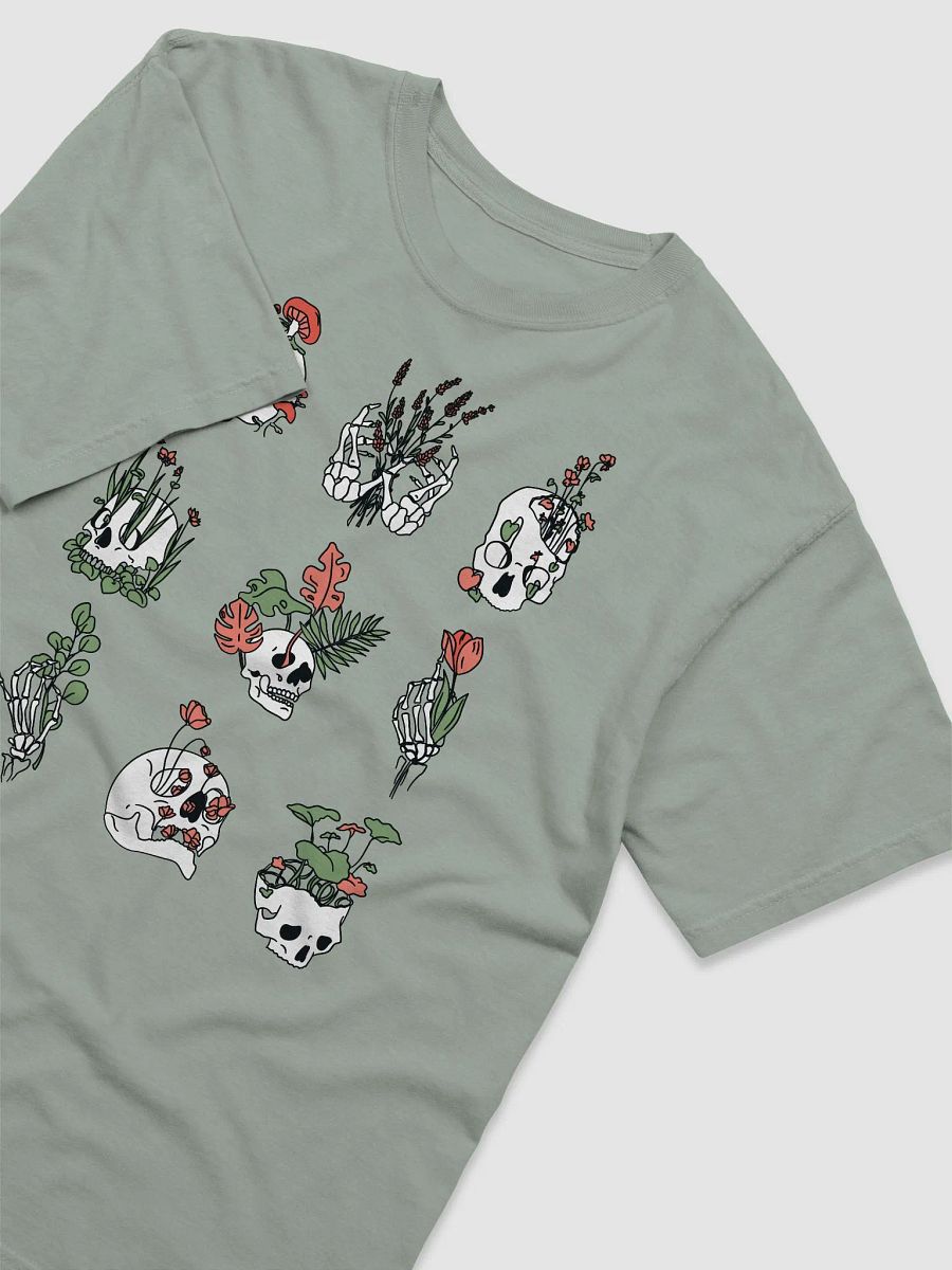 A Grid of Skulls and Skeletons Plant Lover Shirt | Goblin Core, Fairy Core, and Botanicals T-Shirts product image (3)