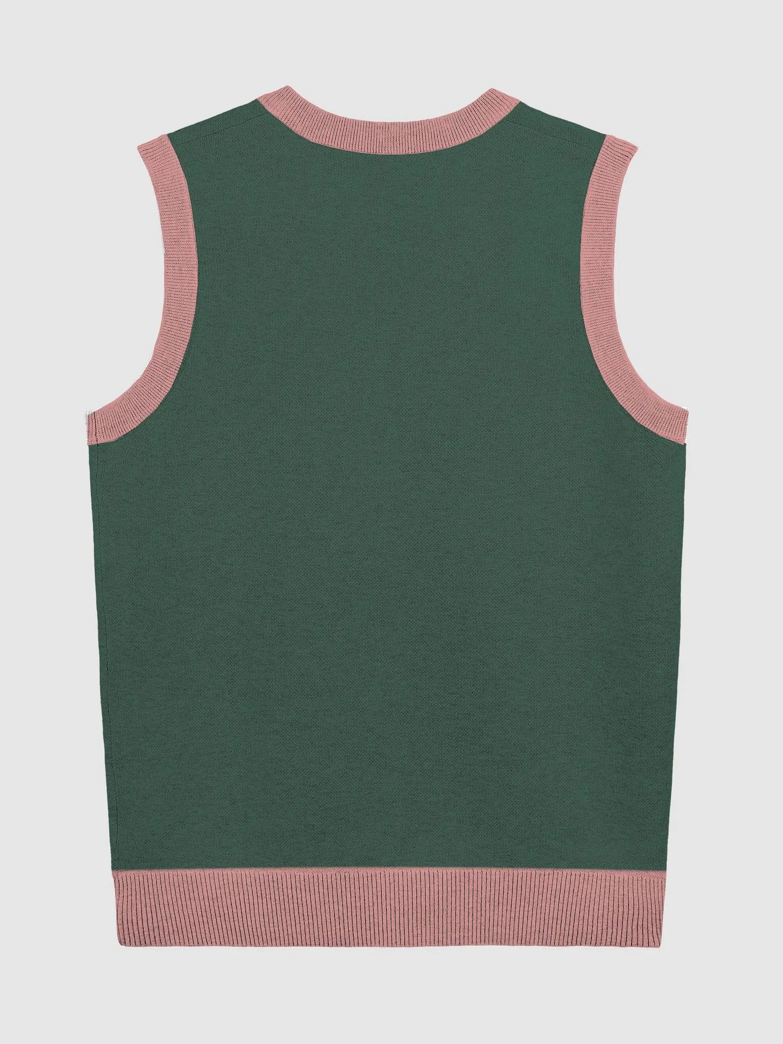 *not* mentally linear. (lg. lined design, pink and green) knitwear vest product image (6)