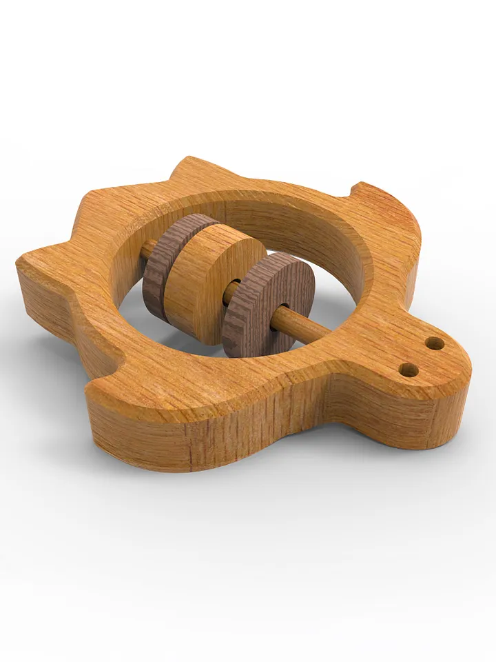 Turtle Wooden Baby Rattle Toy | Digital Plans product image (1)