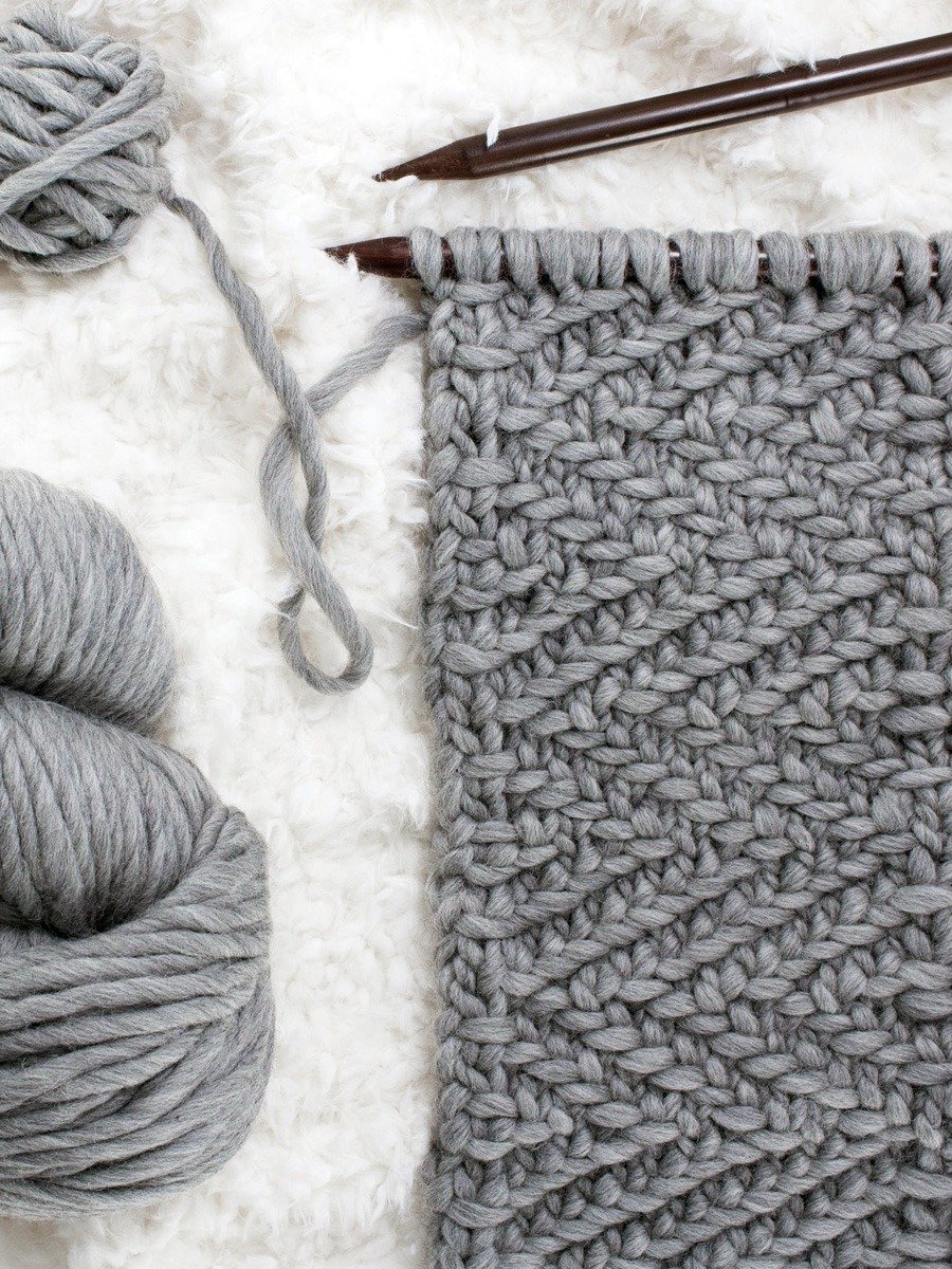Herringbone Twill Scarf Knitting Pattern - Stewardship product image (1)