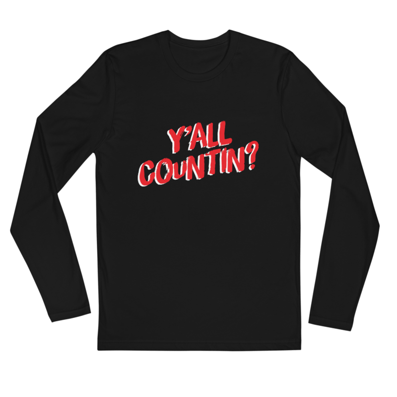 Yall Countin? Long Sleeve - Red and Black product image (1)