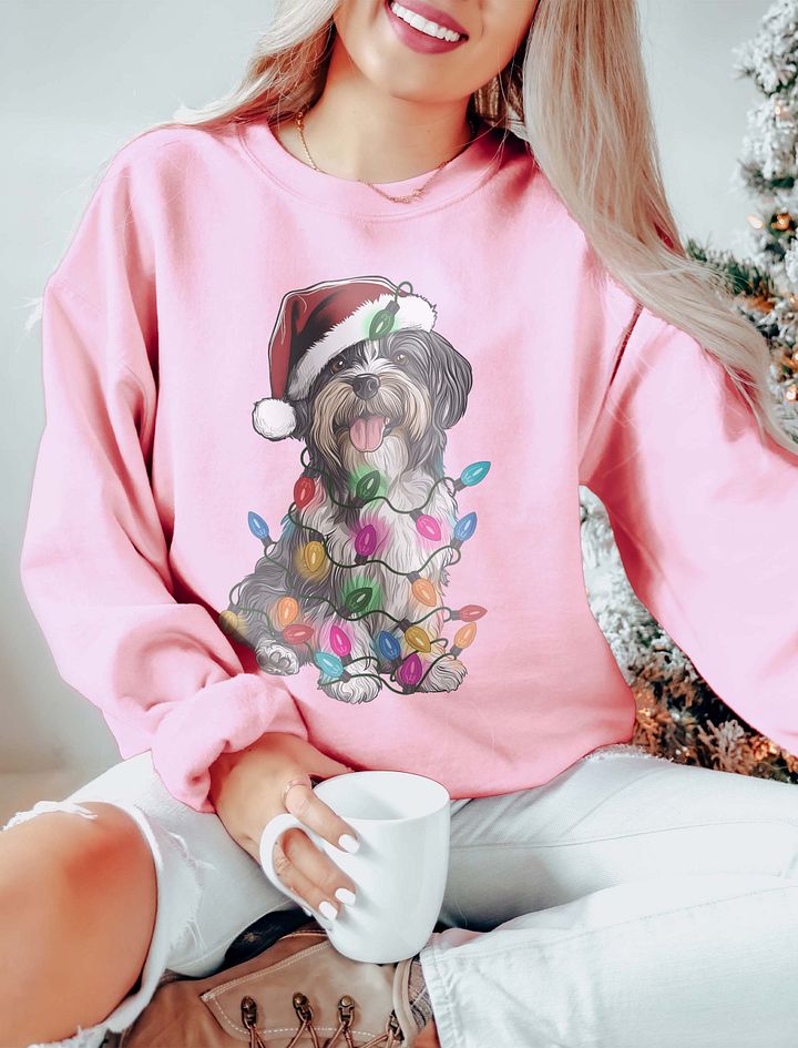 Funny Tibetan Terrier(Gray) Christmas Sweatshirt product image (15)