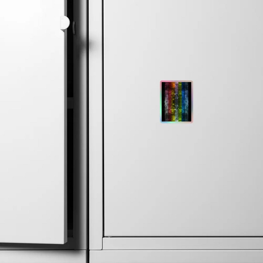 Queer Pride Flag Sticker (Textured Variation) product image (6)