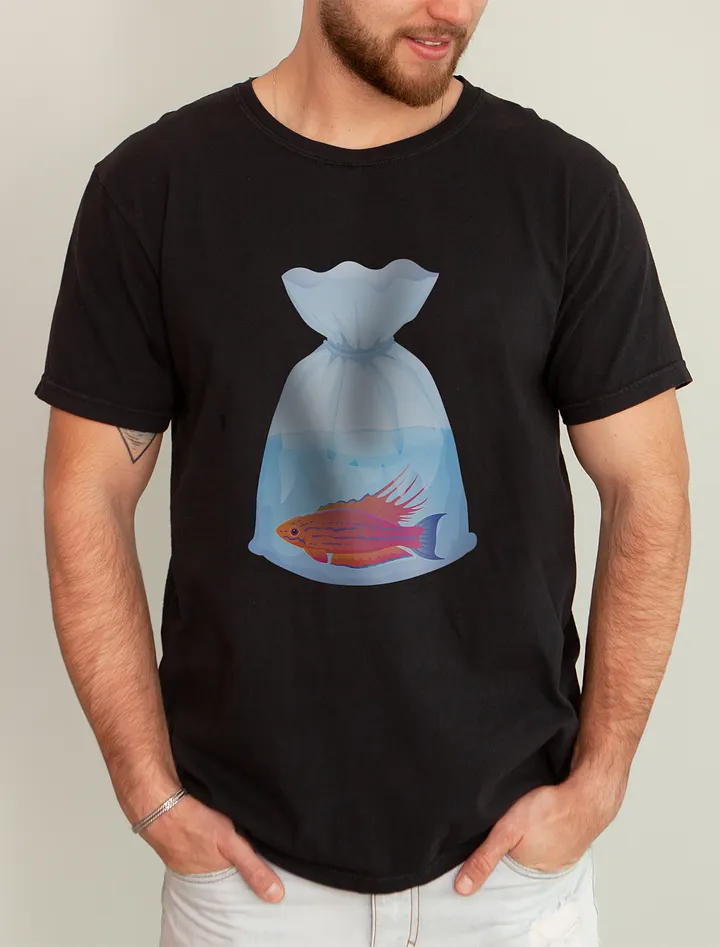 Fish in a Bag (Fairy Wrasse) | T-Shirt for Saltwater and Coral Reef Aquarium Hobbyists product image (1)