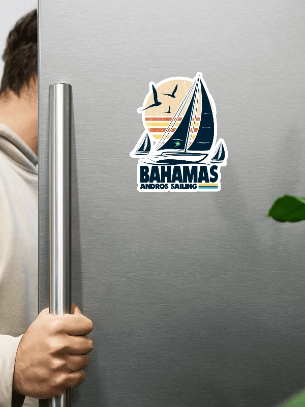 Andros Bahamas Magnet : Bahamas Sailing Sail Boat : Bahamas Flag product image (1)