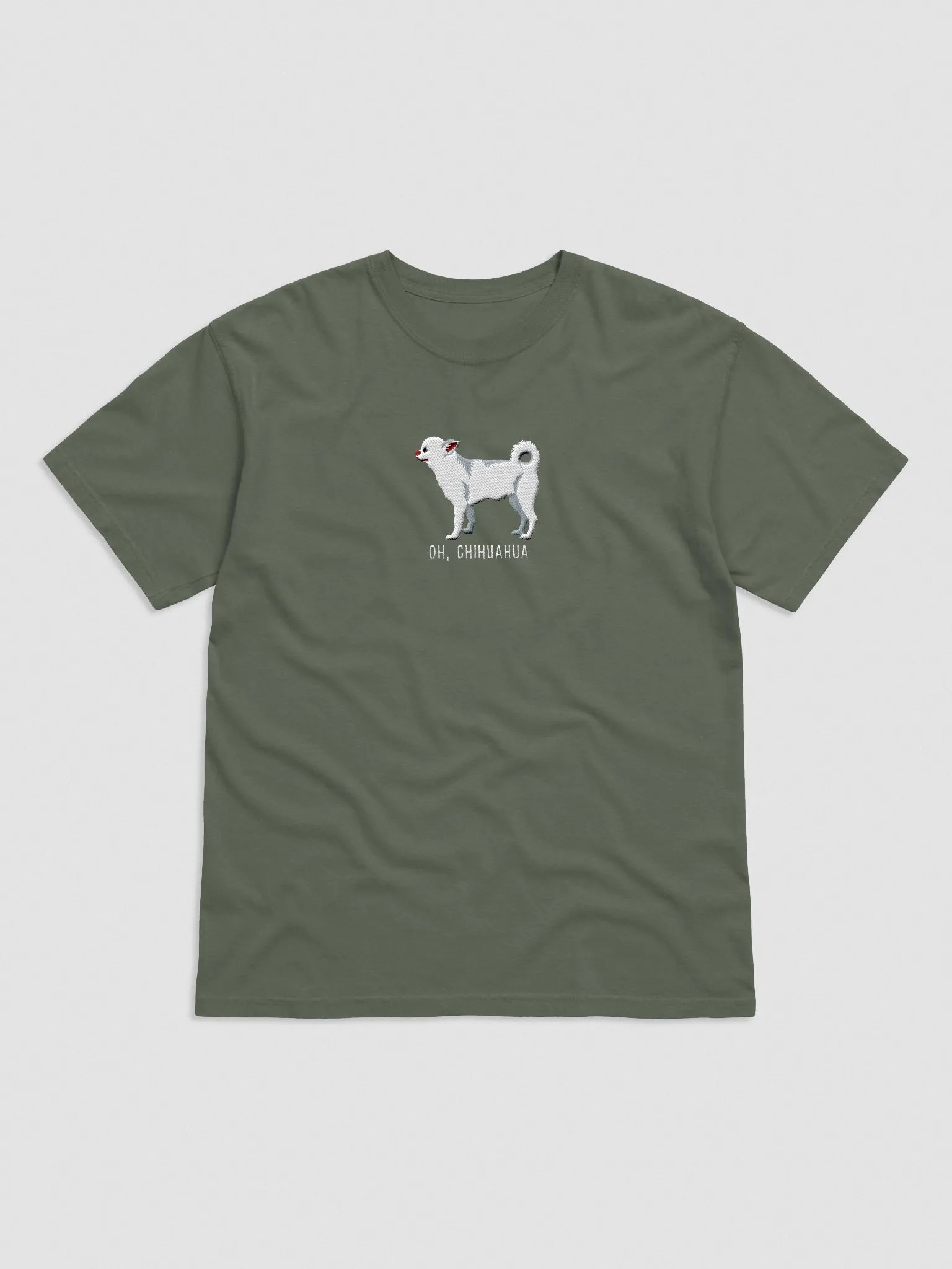 Oh, Chihuahua T-Shirt(Embroidered) of a Chihuahua(White) product image (4)