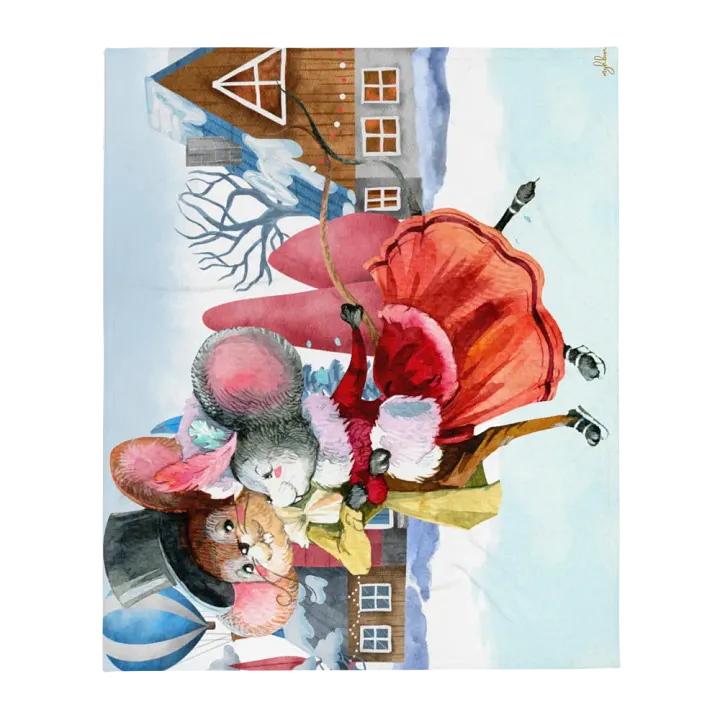 Warm Winter Embrace Throw Blanket product image (1)