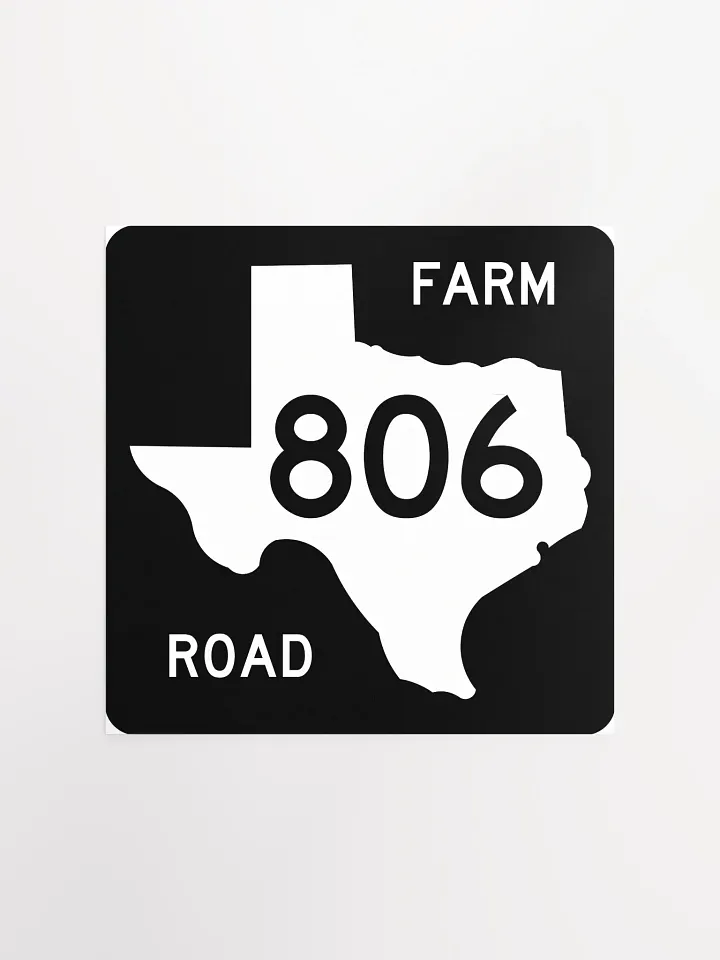 Texas Farm Road Sign FM 806 Poster product image (1)