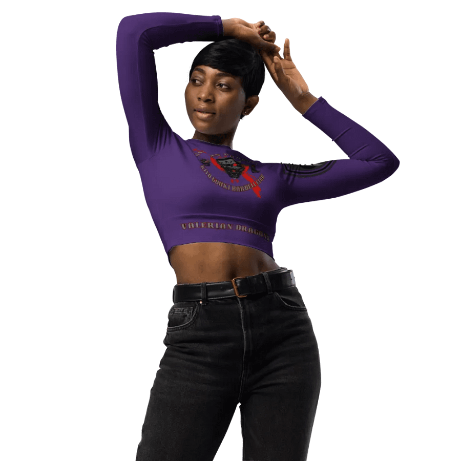 women oni crop top long sleeve (PURPLE) product image (10)