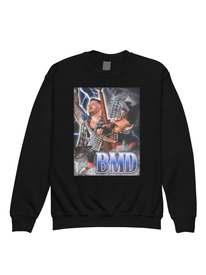 90's Retro Wrestling Youth Crewneck Sweatshirt product image (1)