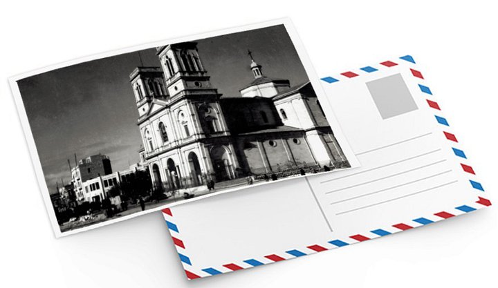 بطاقة بريدية لكنيسة اللاتين في حلب منتصف القرن العشرين product image (1)