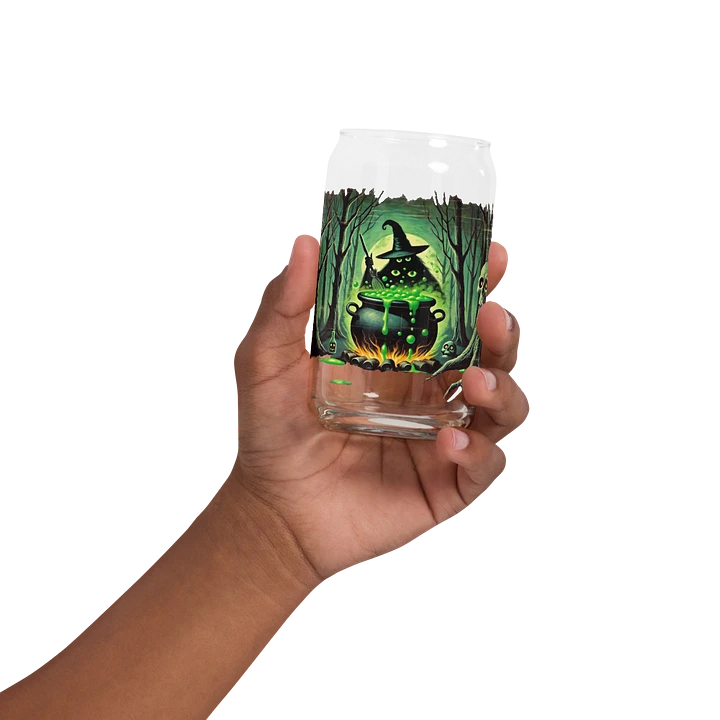 Cauldron Monster Halloween Brew Glass (Distressed Look) product image (2)