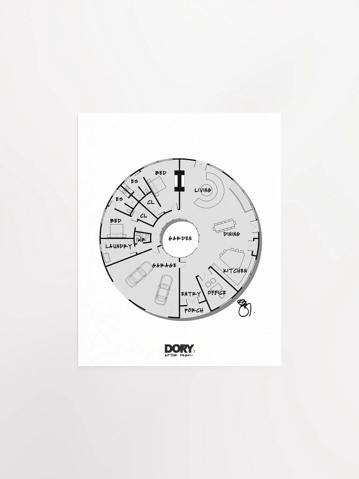 Alphabet Floor Plan Poster - O product image (1)