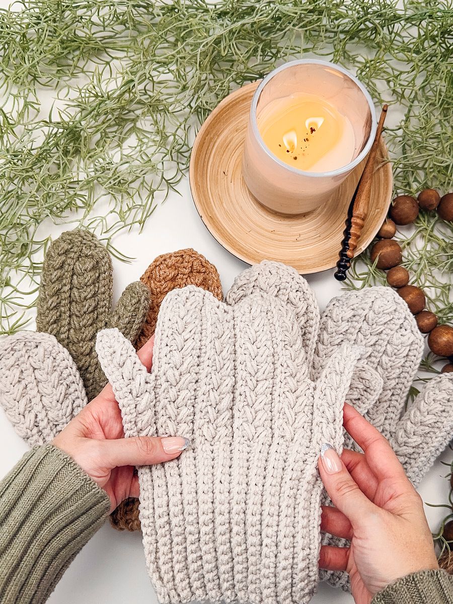 Winter Wheat Crochet Mitten Pattern (6 sizes) product image (7)