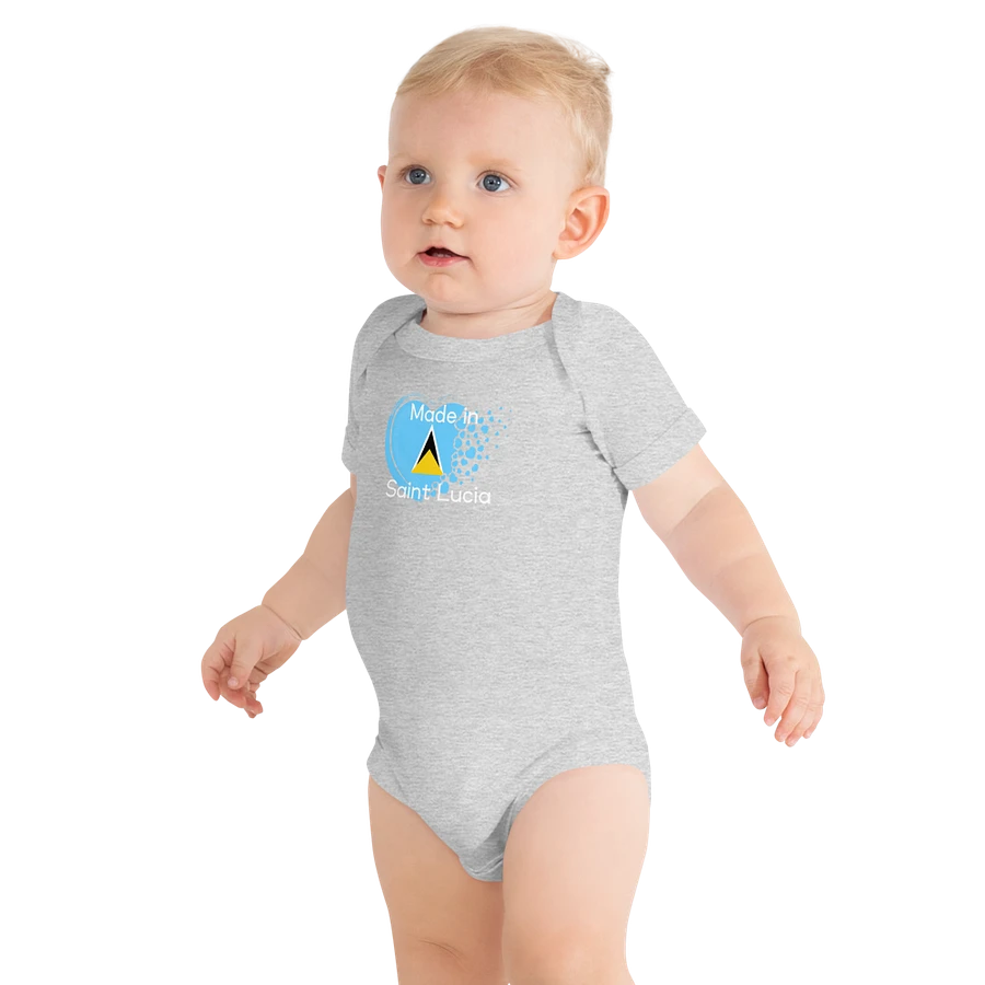 Saint Lucia Digital Heart Baby Onesie product image (49)