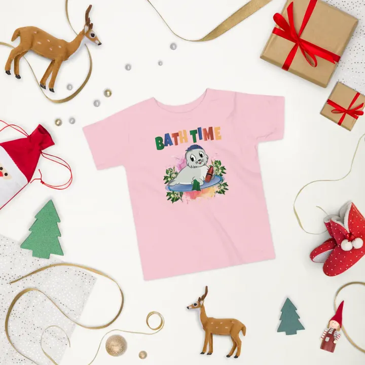 Bath Time Funny Colorful Bella +Canvas Toddler T-Shirt – Funny Shirt & Gift for Kids product image (2)